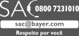 SAC: 0800 723 1010 - sac@bayer.com | Respeito por você