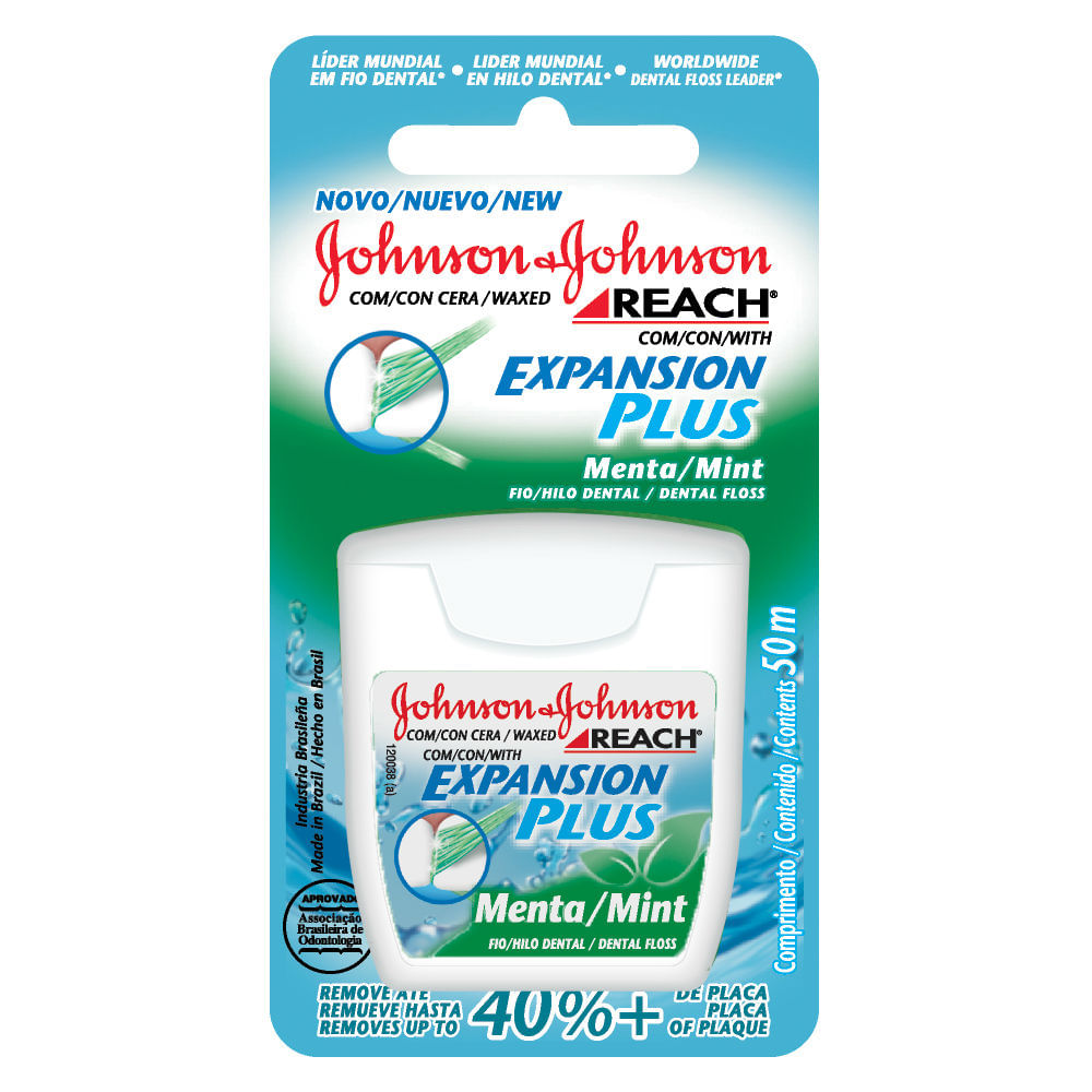 Fio Dental Johnson's Reach Expansion Plus Menta 50m Drogaria Sao Paulo