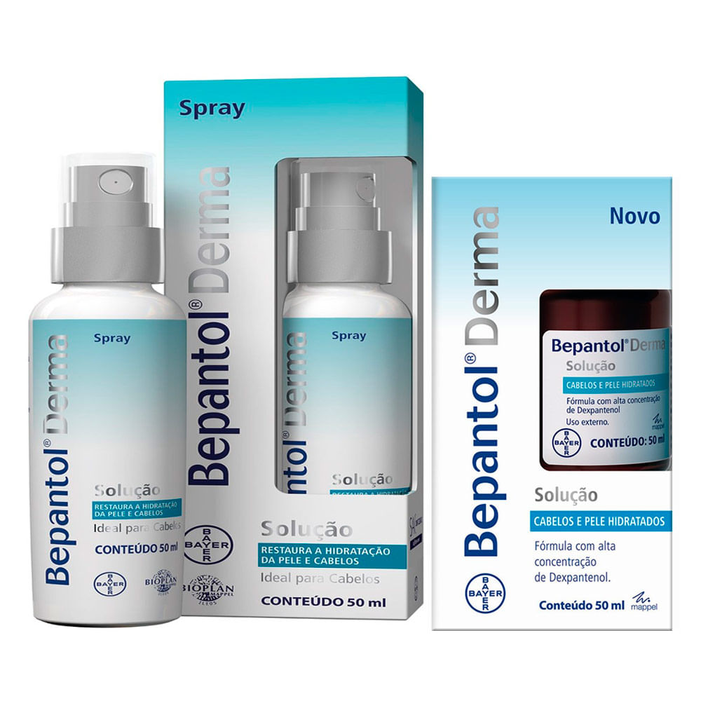 Kit Bayer Bepantol Derma Spray 50ml + Bepantol Solução 50ml - Drogaria