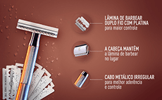 Banner Aparelho de Barbear Clássico Instruções Premium