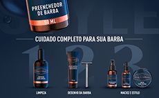 Banner Preenchedor de Barba Premium Cuidado Completo