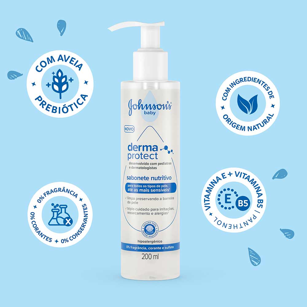 Sabonete Líquido Infantil Johnson's Baby Derma Protect Sem Fragrância ...