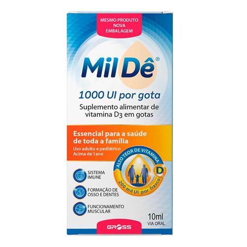 Vitamina D Mildê 1000Ui Gota 10Ml