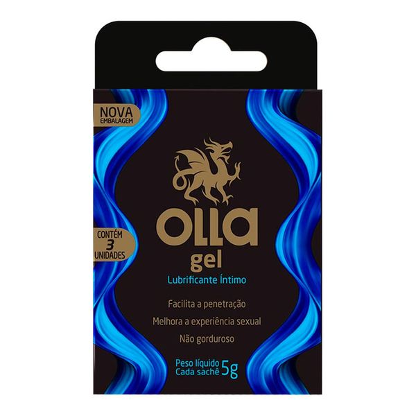 Gel Lubrificante Olla em Sachês 3 Unidades