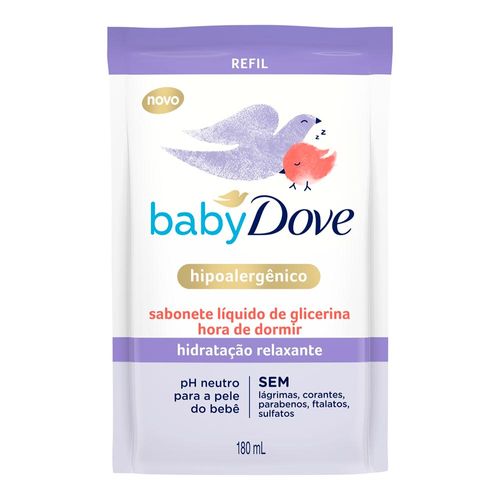 Sabonete Liquido De Glicerina Baby Dove Hora De Dormir Refil 180Ml