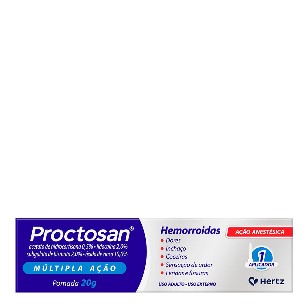 Anti-Hemorroidal, Anestésico e Analgésico Proctosan 25mg/g + 2,5mg/g + 0,5mg/g 20g