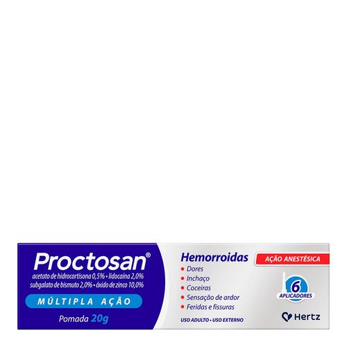 Anti-Hemorroidal, Anestésico E Analgésico Proctosan 25Mg/G + 2,5Mg/G + 0,5Mg/G 20G + 6 Aplicadores