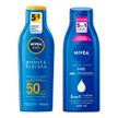 Kit-Protetor-Solar-Nivea-Sun-Protect-e-Hidrata-FPS50-400ml---Locao-Deo-Hidratante-Corporal-Nivea-Milk-Hidratacao-Profunda-400ml