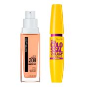 Kit-Maybelline-Base-Longa-Duracao-SuperStay-Active-Wear-30H-220-Nat-Beige-30ml---Mascara-de-Cilios-The-Colossal-Volum-Express-Preto-9-2ml