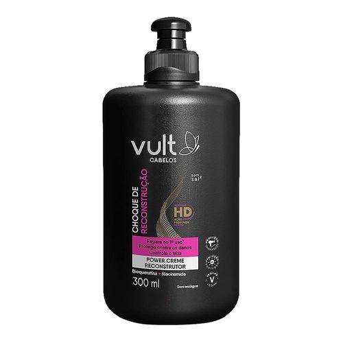 Creme Para Pentear Vult Cabelos Choque De Reconstrução 300Ml