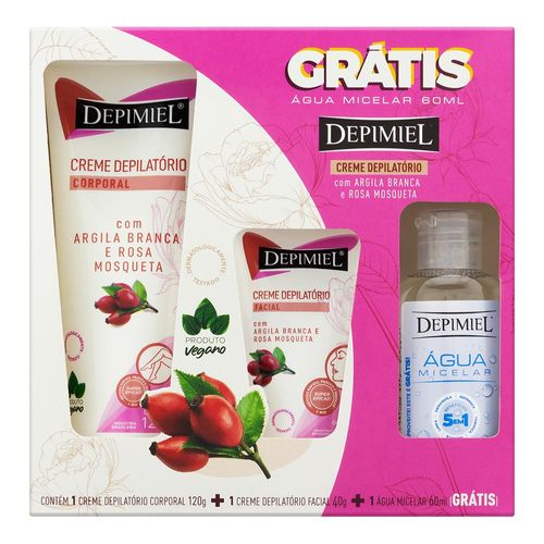 834661---Kit-Depimiel-Creme-Depilatorio-Corporal-120g-Creme-Depilatorio-Facial-40g-Agua-Micelar-60ml-1 834661---Kit-Depimiel-Creme-Depilatorio-Corporal-120g-Creme-Depilatorio-Facial-40g-Agua-Micelar-60ml-1