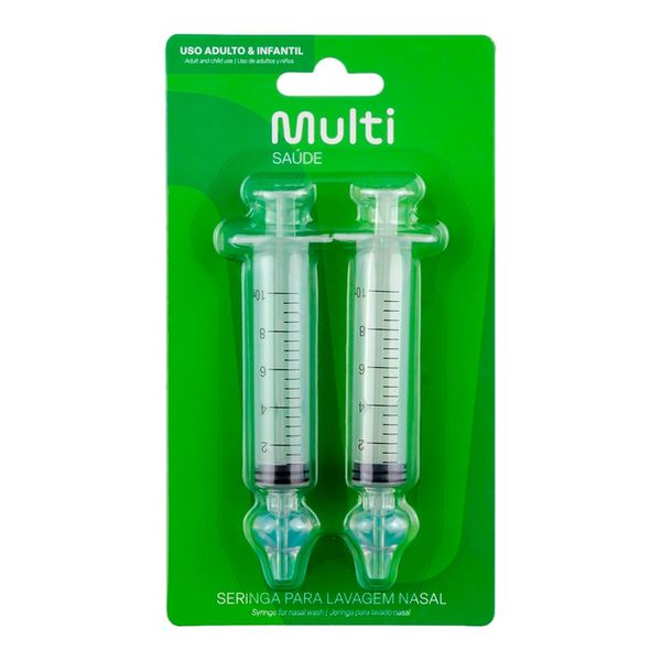Seringa Para Lavagem Nasal Multi Saúde 10ml 2 Unidades