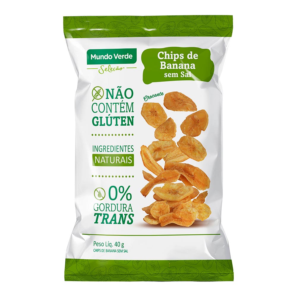 Chips De Banana Original Sem Sal Mundo Verde Seleção 40g
