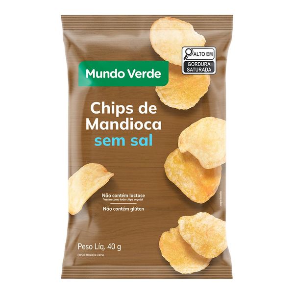 Chips De Mandioca Sem Sal Mundo Verde Seleção 40g
