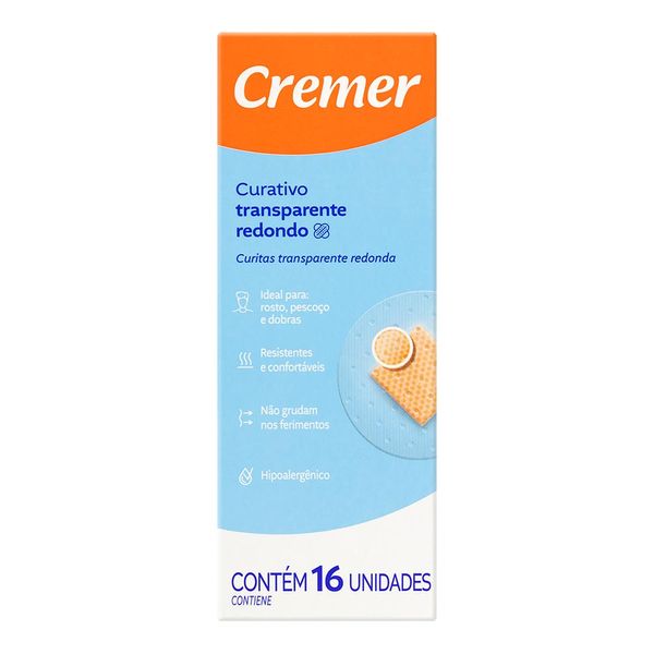 Curativo Redondo Cremer Transparente 16 Unidades