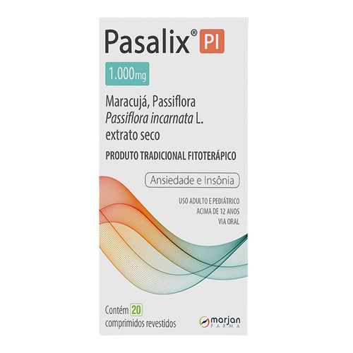 Fitoterápico Pasalix Pi 1000Mg 20 Comprimidos Revestidos