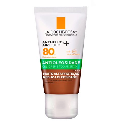 Protetor Solar Facial La Roche-Posay Fps 80 Anthelios Airlicium+ Antioleosidade Cor 6.0 40G