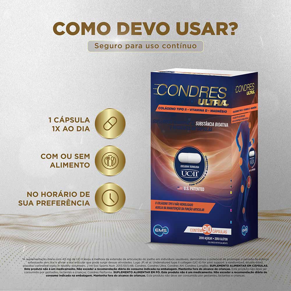 Colágeno Condres Ultra Tipo II 90 Cápsulas - Drogaria Sao Paulo