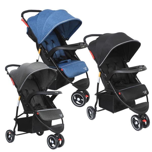 Carrinho de Bebê 3 Rodas Passeio 4RIDE 15kgs Maxi Baby - Preto