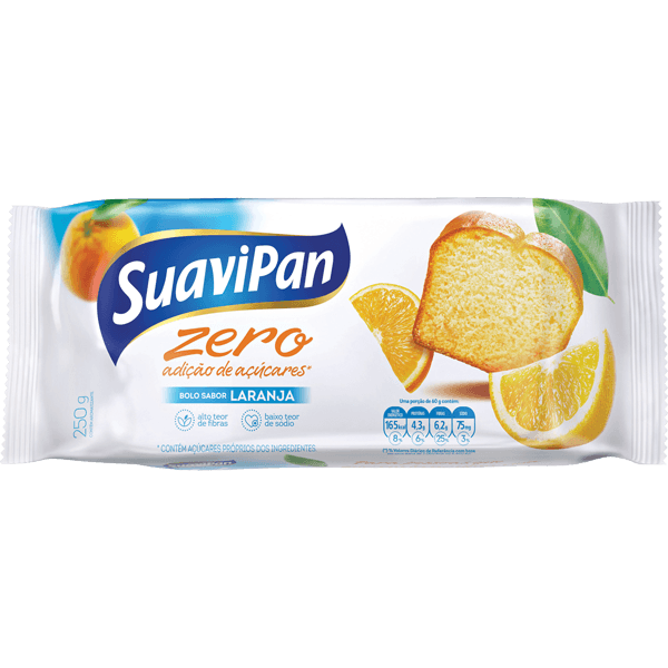 Bolo Zero sabor Laranja 250g - SuaviPan