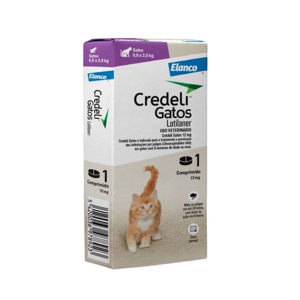 Credeli Gatos 12Mg Para Gatos De 0,9 A 2,0Kg - 1 Comprimido