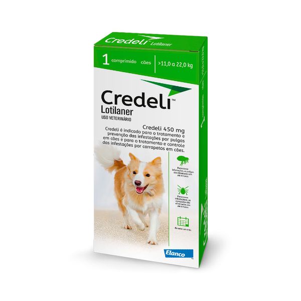 Credeli 450Mg para Cães 11 a 22Kg - 1 Comprimido