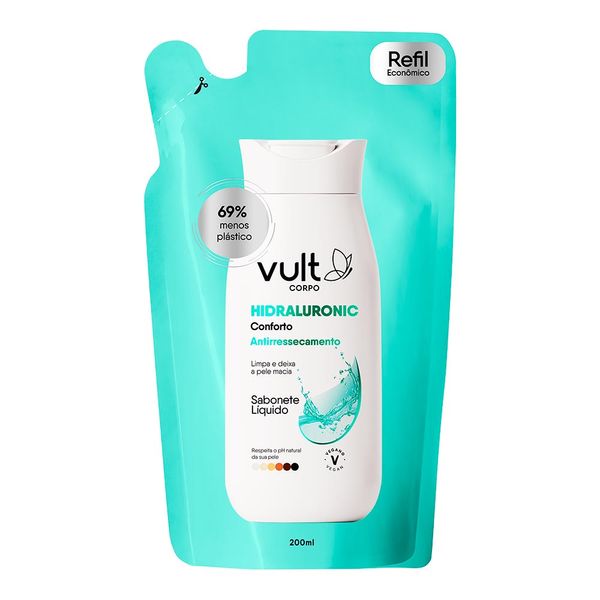 Sabonete Líquido Conforto Vult Corpo Hidraluronic 200ml Refil