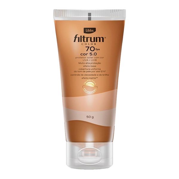 Protetor Solar Facial Libbs Filtrum FPS 70 Color Cor 5.0 50g