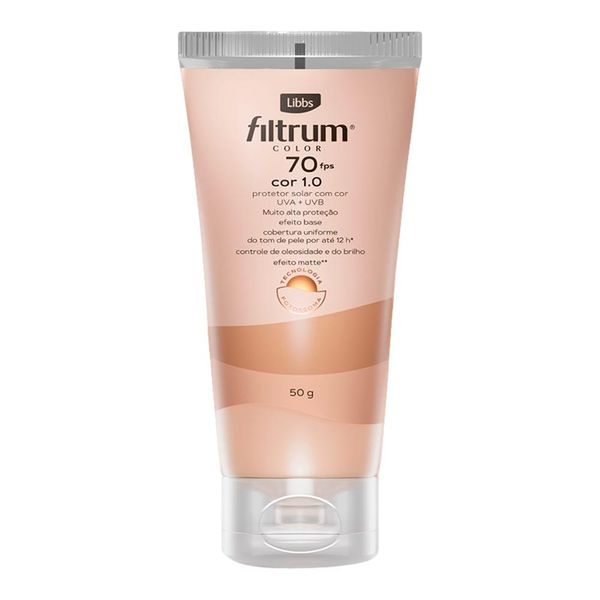 Protetor Solar Facial Libbs Filtrum FPS 70 Color Cor 1.0 50g
