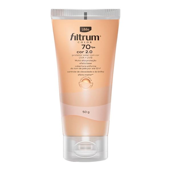 Protetor Solar Facial Libbs Filtrum FPS 70 Color Cor 2.0 50g