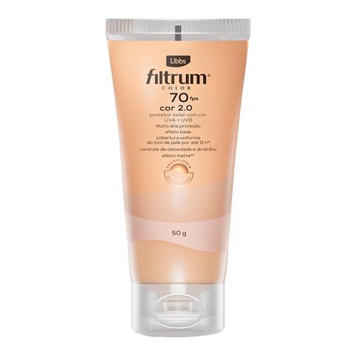Protetor Solar Facial Libbs Filtrum Fps 70 Color Cor 2.0 50G