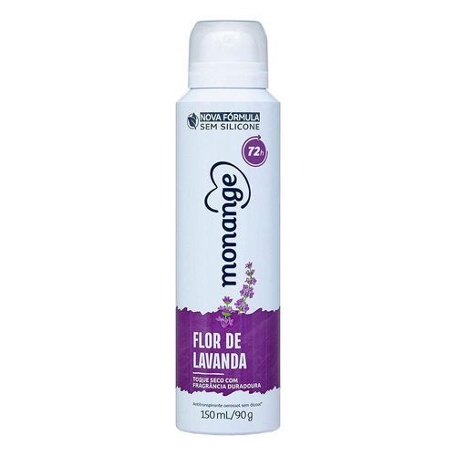 Desodorante Antitranspirante Aerossol Monange Flor De Lavanda 150Ml