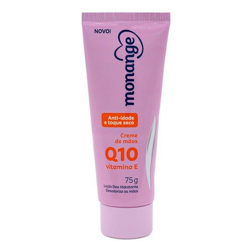 Creme Hidratante Para Mãos Monange Anti-Idade Q10 E Vitamina E 75G