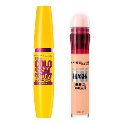Kit-Maybelline-Mascara-de-Cilios-The-Colossal-Volum-Express-Lavavel-Preto---Corretivo-Liquido-Instant-Age-Rewind-Eraser-110-Light-5-9ml