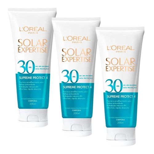 Kit-LOreal-Paris-Solar-Expertise-Protetor-Solar-Corporal-Supreme-Protect-4-FPS30-200ml-3-Unidades