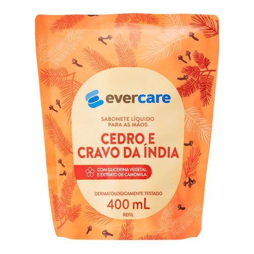 Sabonete Líquido Para Mãos Ever Care Cedro E Cravo Da Índia 400Ml