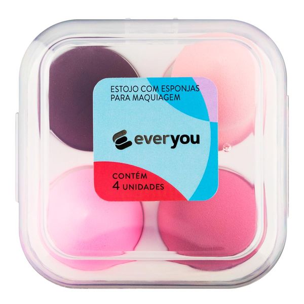 Esponja Para Maquiagem Ever You 4 Unidades