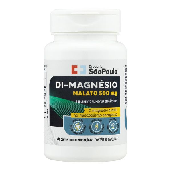 Di-Magnésio Malato 500mg Drogaria São Paulo 60 Cápsulas