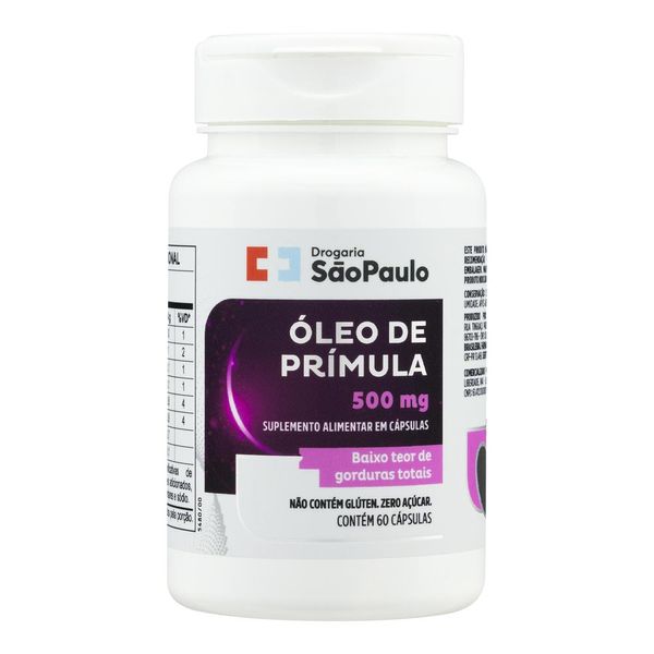 Óleo De Prímula 500mg Drogaria São Paulo 60 Cápsulas
