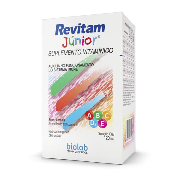 Suplemento Vitamínico Revitam Júnior Biolab 120ml Solução Oral