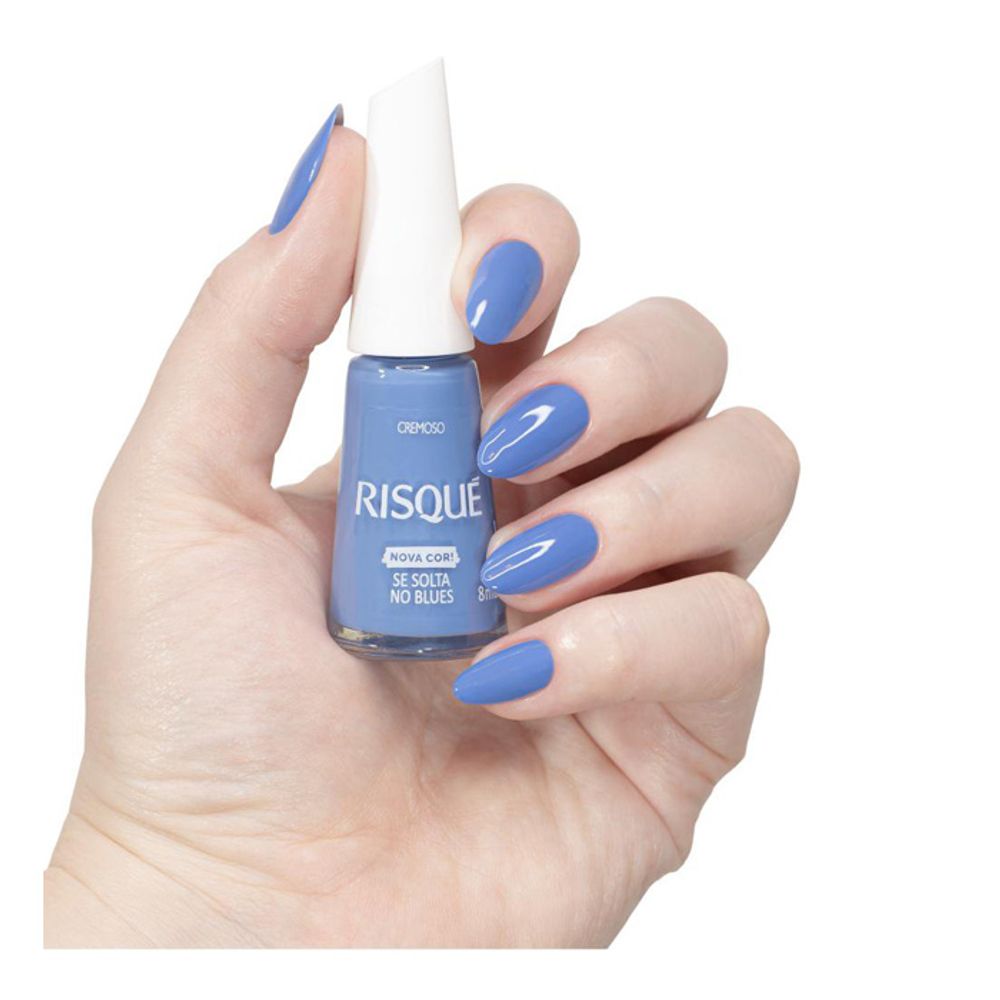 Esmalte Risqué Azul Se Solta no Blues Cremoso 8ml - Drogaria Sao Paulo