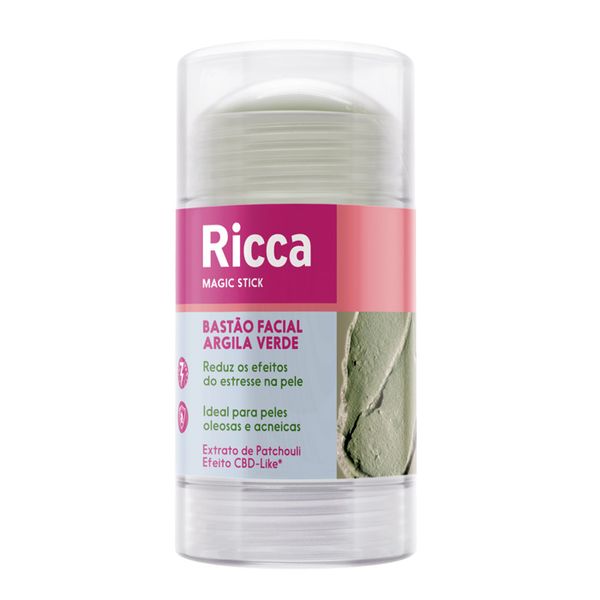 Bastão Facial Ricca Magic Stick Argila Verde 78g