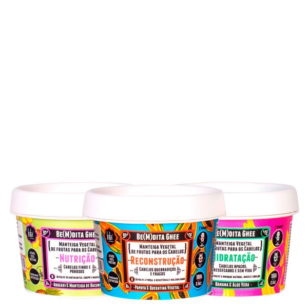 Kit Lola Cosmetics - Máscara de Hidratação 100 g + Máscara de Nutrição 100 g + Máscara de Reconstrução 100 g Kit Lola Cometics - Máscara de Hidratação 100 g + Máscara de Nutrição 100 g + Máscara de Reconstrução 100 g