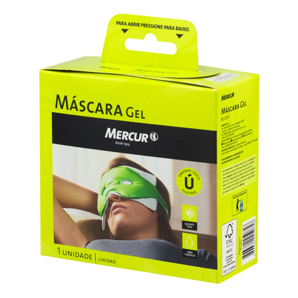 Máscara Facial Em Gel Mercur Tamanho Único Ajustável 1 Unidade