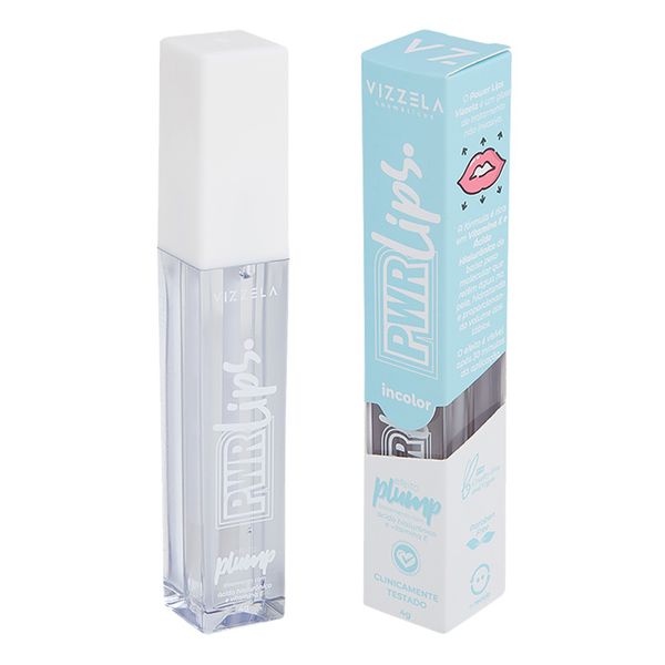 Gloss Líquido Vizzela Pwr Lips Incolor 4g