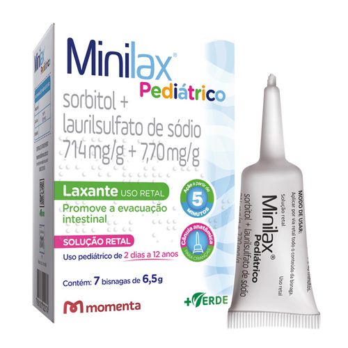 Laxantes Minilax Pediátrico 714Mg/G + 7,70Mg/G 7 Bisnagas
