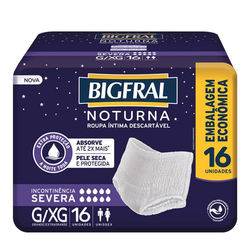 846007-Roupa-Intima-Descartavel-Unissex-Bigfral-Noturna-G-XG-16-Unidades- 846007-Roupa-Intima-Descartavel-Unissex-Bigfral-Noturna-G-XG-16-Unidades-