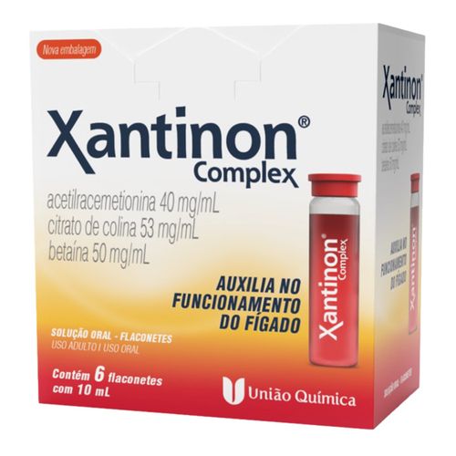 Hepatoprotetor Xantinon Complex 40Mg/Ml + 53Mg/Ml + 50Mg/Ml 6 Flaconetes