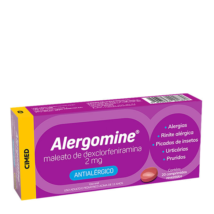 Alergomine 2mg Cimed 20 Comprimidos