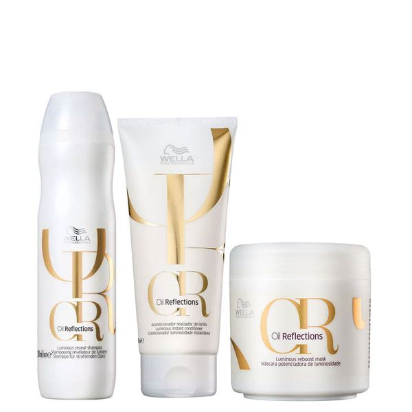 Kit Wella Oil Reflections - Shampoo 250 ml + Condicionador 200 ml + Máscara 150 ml Kit Wella Oil Reflections - Shampoo 250 ml + Condicionador 200 ml + Máscara 150 ml